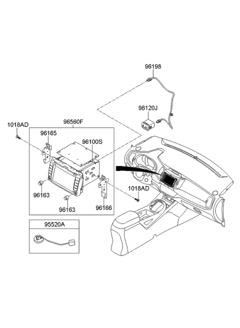 2012 Kia Sportage Mic Assembly-Hands Free Diagram for 965753W010WK
