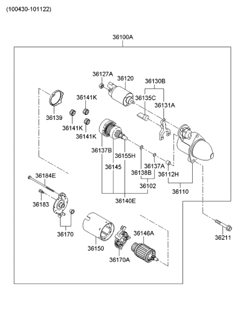 2010 Kia Sportage Starter Diagram 1