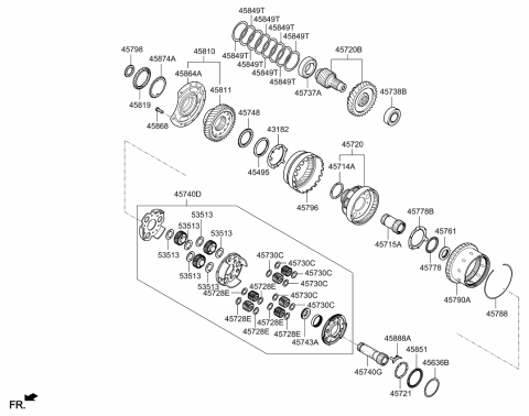 2013 Kia Sportage Transaxle Gear-Auto Diagram 1