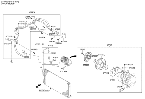 2010 Kia Sportage Air Condition System-Cooler Line Diagram 1