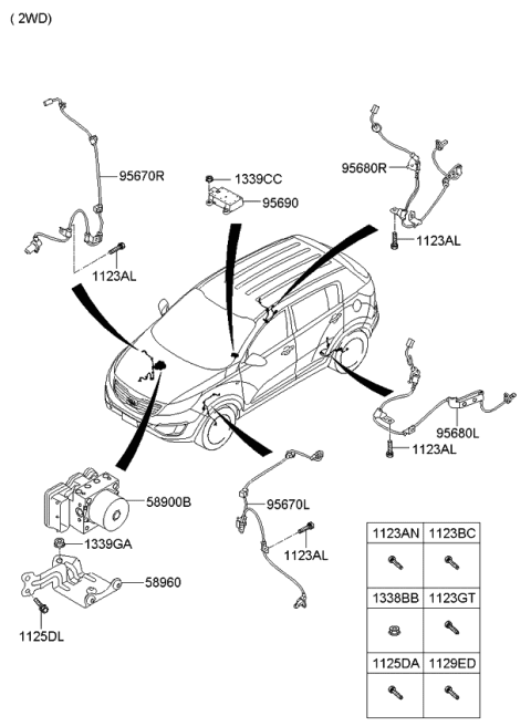 2012 Kia Sportage Hydraulic Module Diagram 1