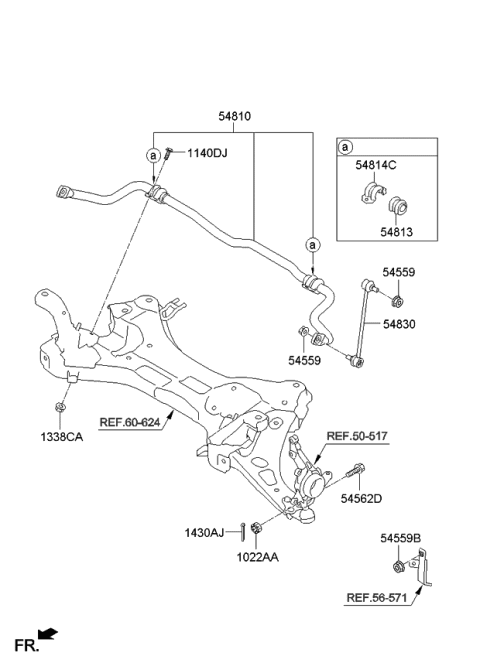 2013 Kia Sportage Front Suspension Control Arm Diagram