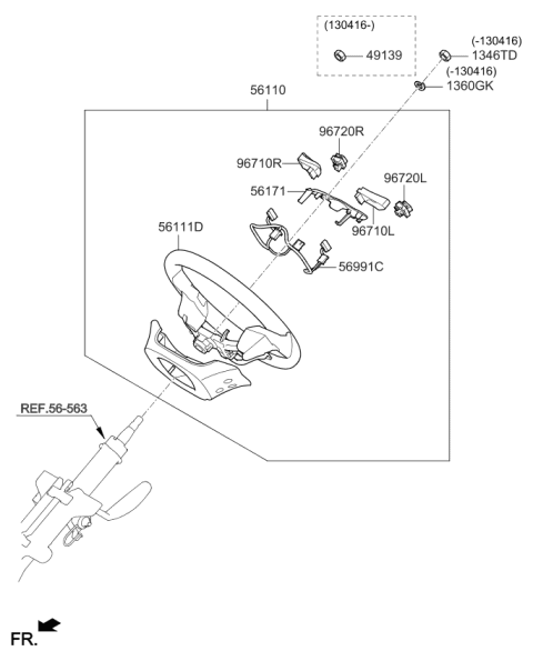 2012 Kia Sportage Extension Wire Diagram for 561903W500