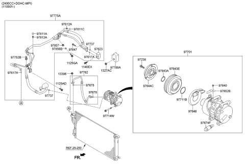 2010 Kia Sportage New Body Style Air Condition System-Cooler Line Diagram 3