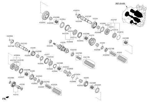 2010 Kia Sportage Transaxle Gear-Manual Diagram 1