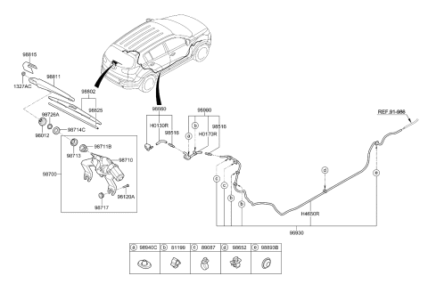 2011 Kia Sportage Clip-Hose Diagram for 986151D000