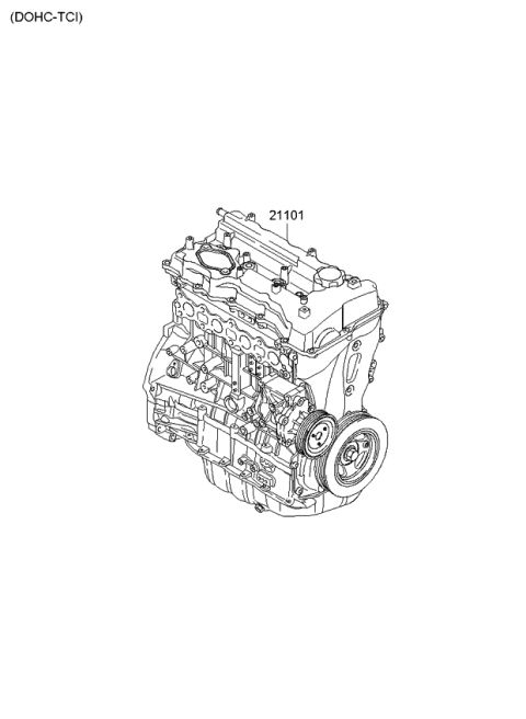2013 Kia Sportage Engine Assembly-Sub Diagram for 182X12GH00