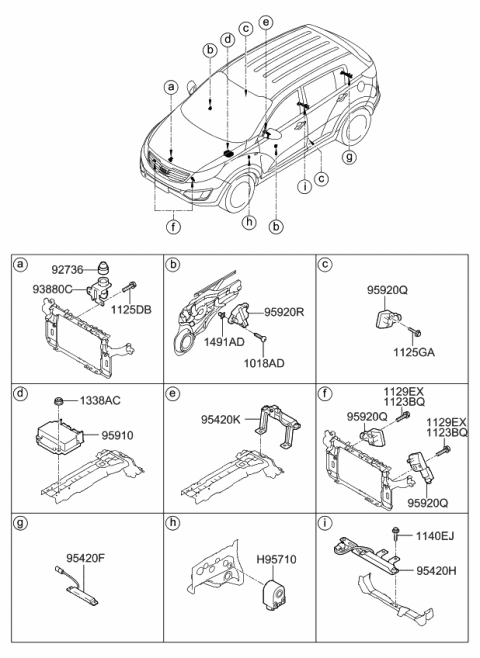 2010 Kia Sportage Relay & Module Diagram 1