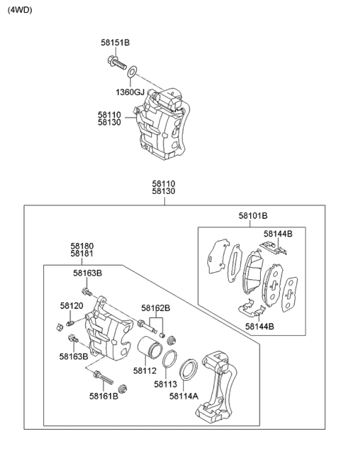 2013 Kia Sportage Brake-Front Wheel Diagram 2