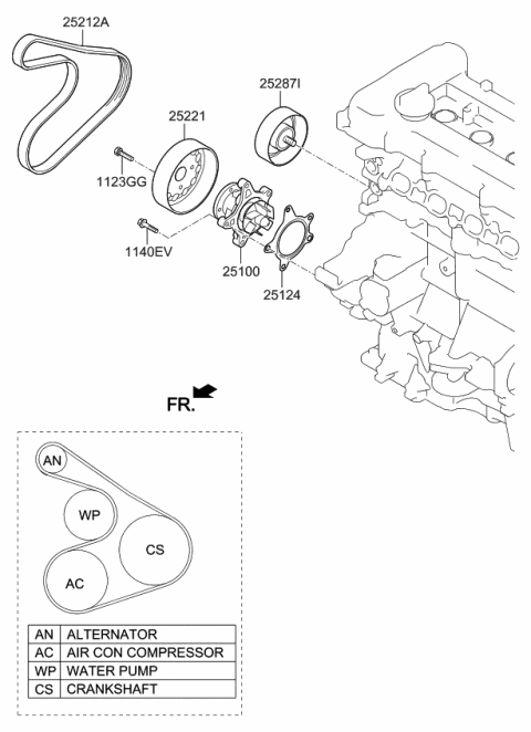 2019 Kia Optima Coolant Pump Diagram 1