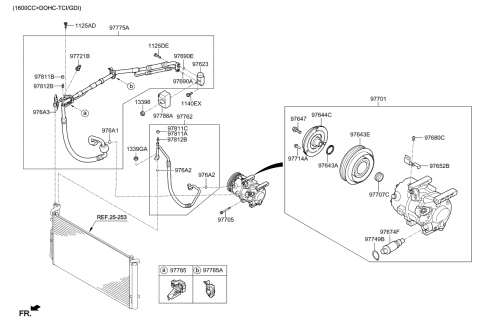 2020 Kia Optima Bracket-Connector Diagram for 976524V000