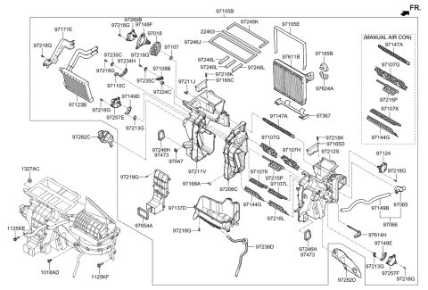 2020 Kia Optima Pad U Diagram for 97205D5045