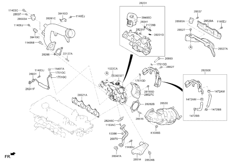 2019 Kia Optima TURBO-MANI Diagram for 282322B770