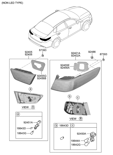 2019 Kia Optima Rear Combination Lamp Diagram 1