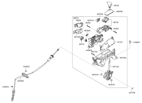 2020 Kia Optima Shift Lever Control Diagram