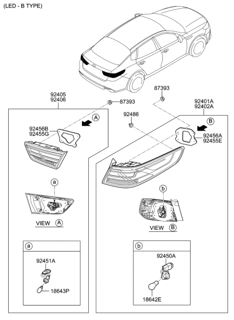 2019 Kia Optima Rear Combination Lamp Diagram 3