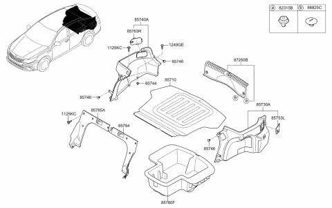 2020 Kia Optima Luggage Compartment Diagram