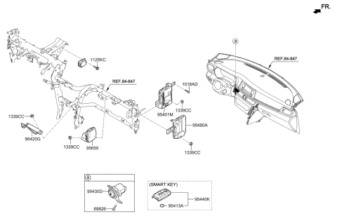 2019 Kia Optima Unit Assembly-AEB Diagram for 95655D4500