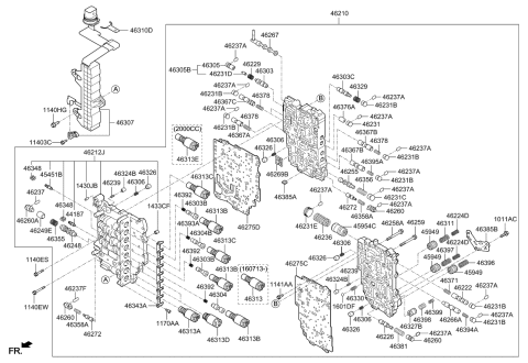 2020 Kia Optima Transmission Valve Body Diagram