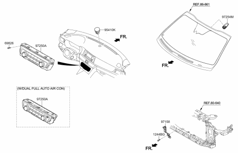 2020 Kia Optima Pad U Diagram for 97250D5BA0WK