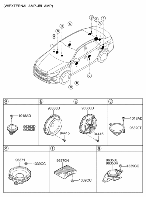 2020 Kia Optima Speaker Diagram 2