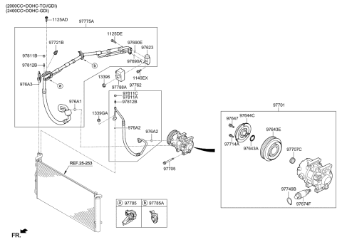 2019 Kia Optima Air Condition System-Cooler Line Diagram 1