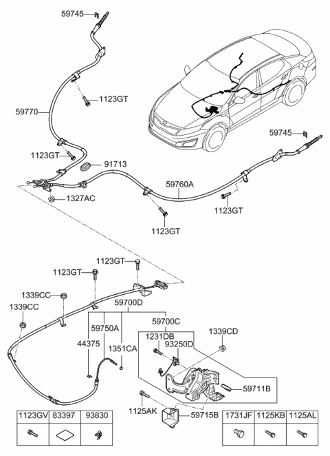 2019 Kia Optima Parking Brake System Diagram