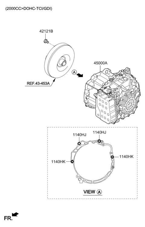 2019 Kia Optima Transaxle Assy-Auto Diagram 2