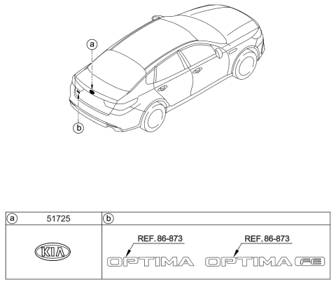 2019 Kia Optima Emblem Diagram