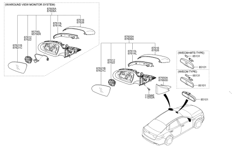 2019 Kia Optima Pac U Diagram for 87610D5110