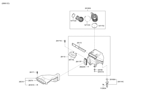 2019 Kia Optima Air Cleaner Diagram 3