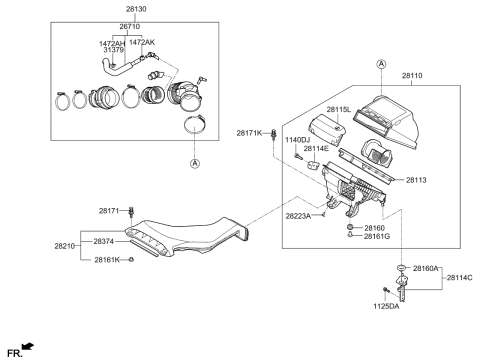 2019 Kia Optima Air Cleaner Diagram 1