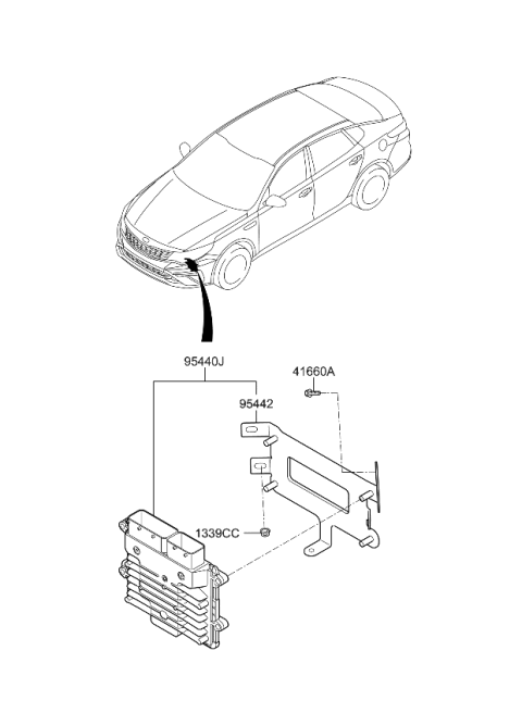 2020 Kia Optima T/M Control Unit Diagram for 954402DBN0