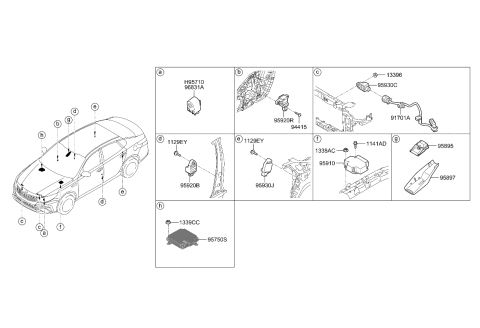 2019 Kia Optima Wiring Assembly-Air Bag Diagram for 91711D5000