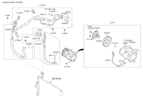 2014 Kia Forte Koup Air Condition System-Cooler Line Diagram 2