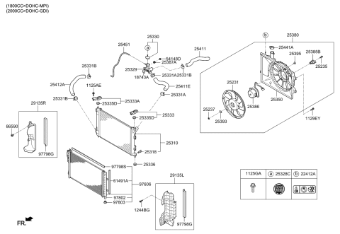 2015 Kia Forte Koup Engine Cooling System Diagram 1