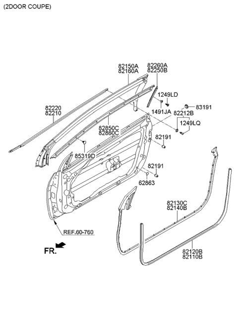 2016 Kia Forte Moulding-Front Door Diagram 2