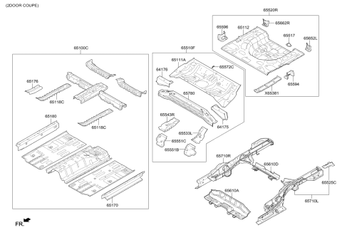 2014 Kia Forte Koup Panel-Floor Diagram 3