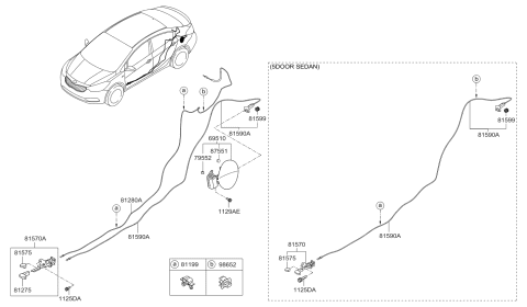 2014 Kia Forte Koup Fuel Filler Door Diagram