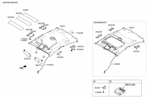 2015 Kia Forte Koup Wiring Harness-Roof Diagram for 91801A7870