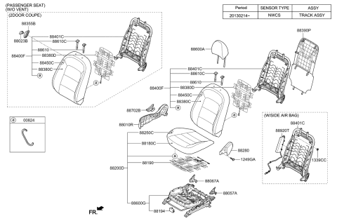 2014 Kia Forte Koup Seat-Front Diagram 1