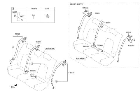 2016 Kia Forte Koup Rear Seat Belt Diagram