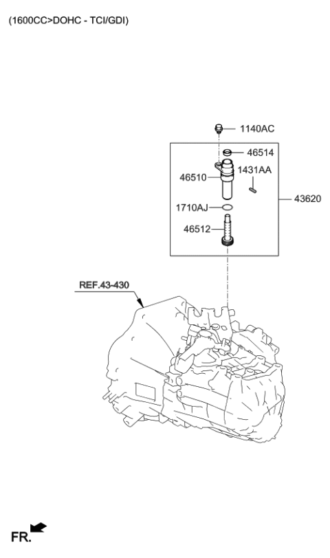 2014 Kia Forte Speedometer Driven Gear Diagram 2