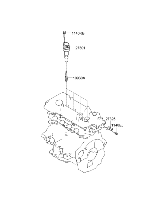 2015 Kia Forte Koup Spark Plug & Cable Diagram 1