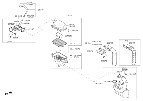 2014 Kia Forte Air Cleaner Diagram 2