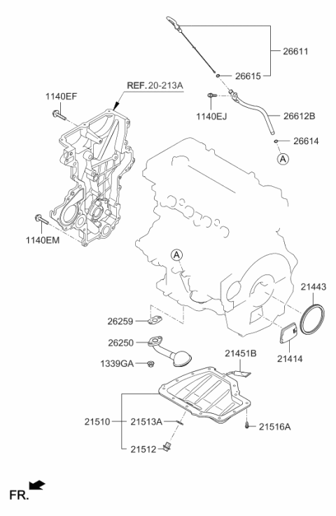 2015 Kia Forte Koup Screen Assembly-Oil Diagram for 262502B700