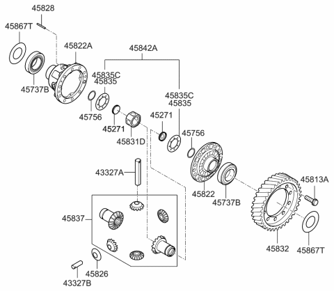 2015 Kia Forte Koup Transaxle Gear-Auto Diagram 6