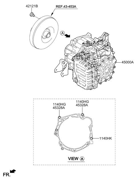 2016 Kia Forte Koup Transaxle Assy-Auto Diagram 2