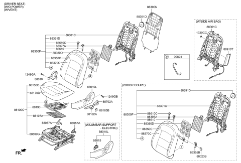 2015 Kia Forte Koup Garnish Assembly-Walk In Diagram for 88335A7200WK