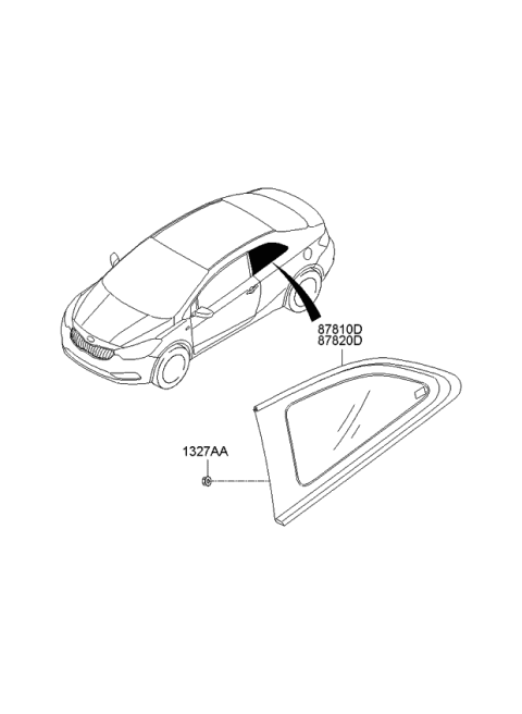 2014 Kia Forte Quarter Window Diagram